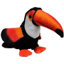 Pelúcia Tucano Laranja e Preto 30cm Lovely Toys Pelúcia Tucano Laranja e Preto 30cm Lovely Toys