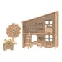 Playset Casinha 3D Para Pintura 38 Peças Xalingo
