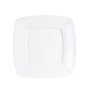 Prato Quadrado Branco 21cm Strawplast C/10 Unidades