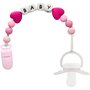Prendedor De Chupeta Em Silicone Baby Rosa Buba