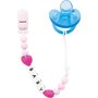 Prendedor De Chupeta Em Silicone Baby Rosa Buba