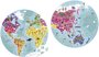 Maleta Quebra Cabeça Mapa Mundi Dupla Face 208 Peças Janod