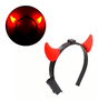Tiara Diabinha Com Chifre Vermelho C/ Luz De LED